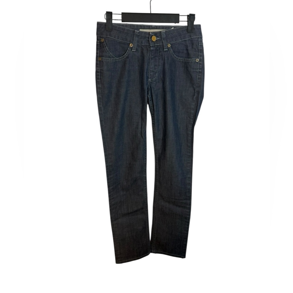 Superfine Dark Wash Slim Leg Jeans